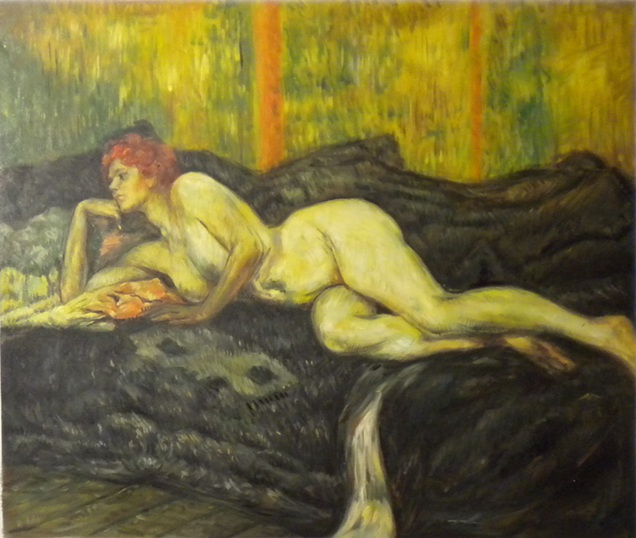 store falso d'autore desnudo reclinado di Lautrec